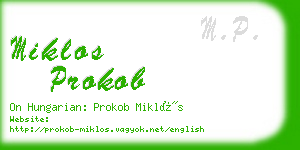 miklos prokob business card